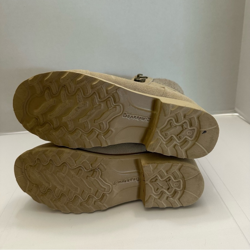 BEARPAW Alicia Suede Lace-Up Boot US 7 Women's Block Heels Boots - Picture 4 of 6